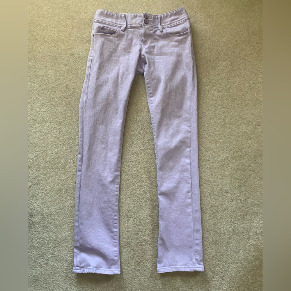 LILLY PULITZER Wisteria Worth Straight Jeans Light Wash Purple Size 2